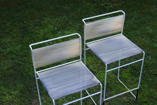 Set of Large Spaghetti Chair Stools by Giandomenico Belotti for