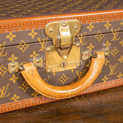 Vintage monogram canvas suitcase by Louis Vuitton, France 1970