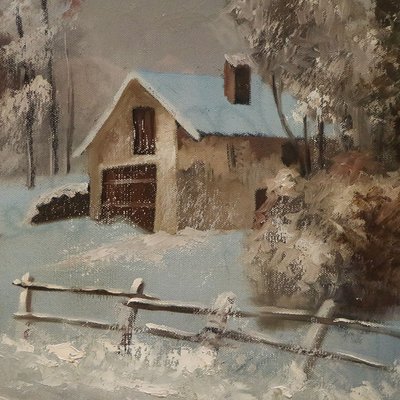 Orlow Victor Orlow, Winter in the Steppe, 1950s, Oil on Canvas, Framed for sale  at Pamono
