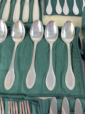 Kit 9 Custodie Per Posate Argento | Velluto Italiano | Organizer Per Cucchiai, Forchette, Coltelli, Cucchiaini