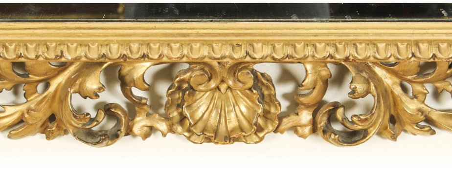 Mid 19th Century Florentine Italian Carved Wood Gilt Picture Frame