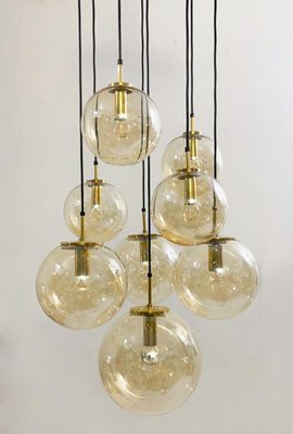 Mid-Century Moderne Kaskaden Deckenlampe mit Glaskugeln, Limburg, 1970er