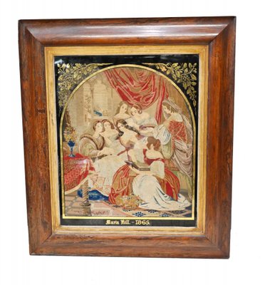 Antique needlepoint tapestry hotsell