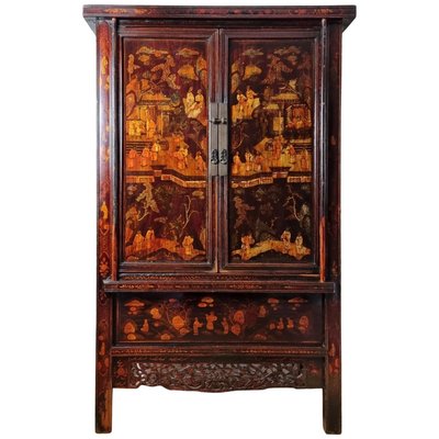 18th Century Chinese Qing Dynasty Lacquered Cabinet