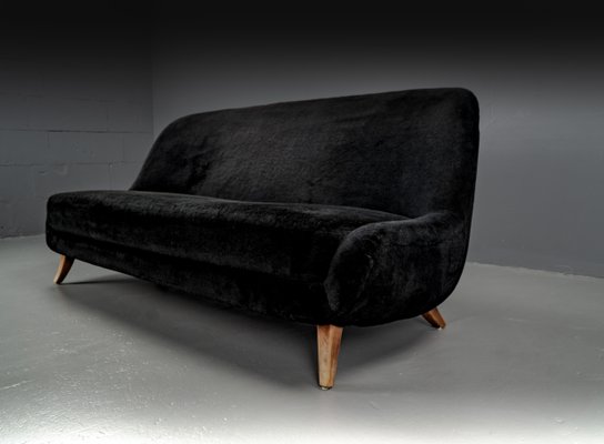 Black cheap boucle sofa