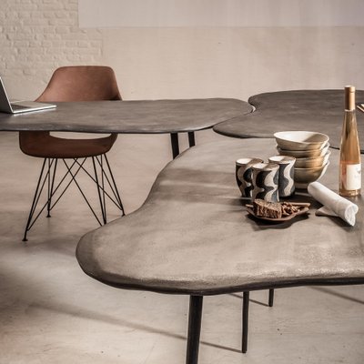 Floating stone on sale coffee table