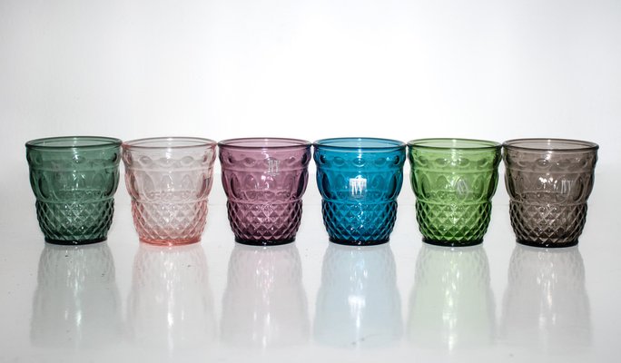 Italian Modern Drinking Glasses by La Vetreria for IVV Florence, Set of 6