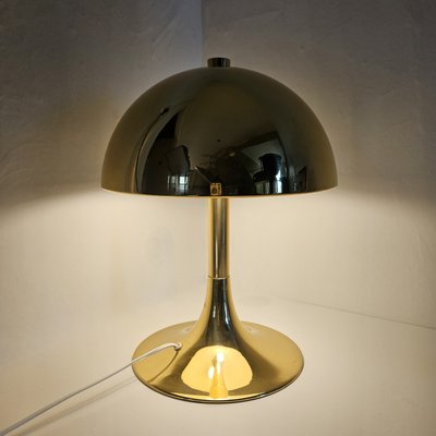 Mushroom Table Lamp in Brass, Italy, 1970s for sale at Pamono