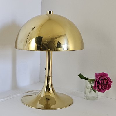 伊70s vintage lamp made in Italy イタリア レトロ Mushroom Table Lamp in Brass, Italy, 1970s for sale at Pamono
