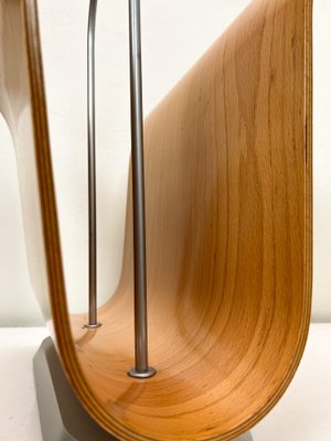 マガジンラック 70's vintage bent plywood Magazine Rack Alvar Aalto Style Birch Bentwood Plywood Magazine Rack