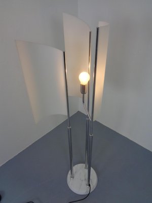 Arianna Floor Lamp in Marble and Handblown Glass by Bruno