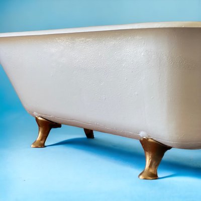 Iron Bathtub with Golden Legs for sale at Pamono