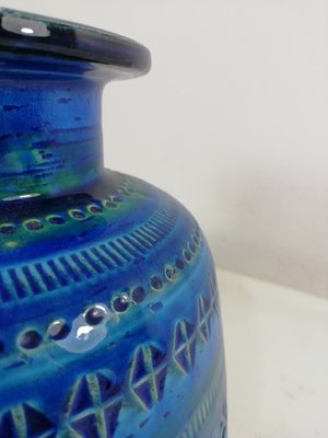 FLAVIA MONTELUPO 青い陶器のピッチャー　Italy VINTAGE FLAVIA MONTELUPO ITALY POTTERY BLUE AND GREEN LARGE