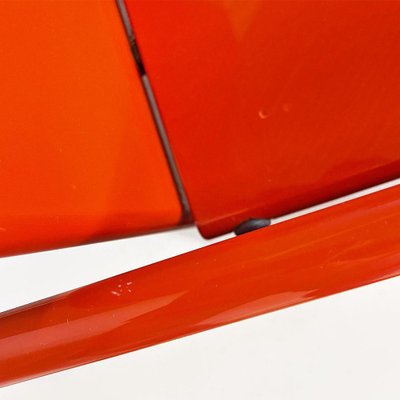 Kazuki Chairs in Red Lacquered Wood attributed to Kazuhide