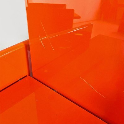 Kazuki Chairs in Red Lacquered Wood attributed to Kazuhide