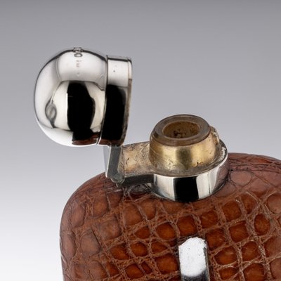 English Leather Bound His & Hers Hip Flasks, 1910s, Set of 2 for sale at  Pamono