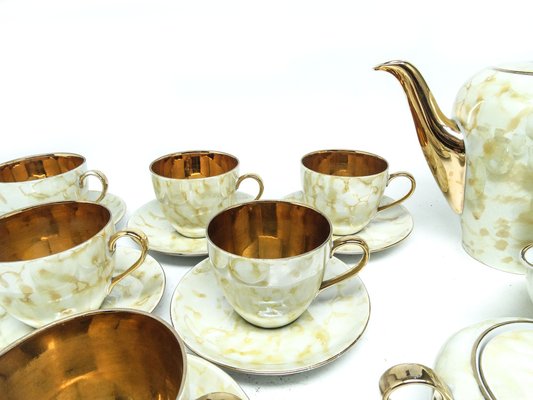 Art Deco Coffee Set from Wawel Pottery, Poland, 1960s, Set of 15