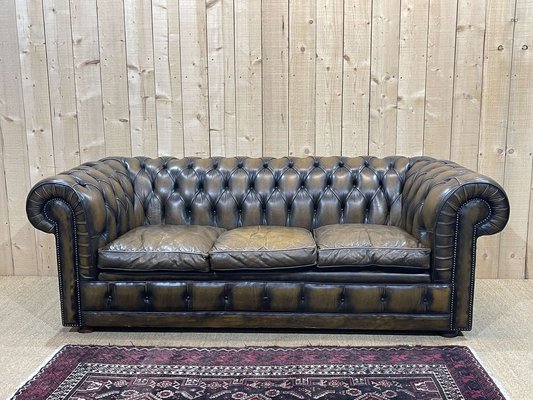 3 seater chesterfield sofa second hand deals