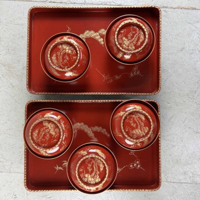 1978年製 SAHARA PAN SET 赤 Star Lot : A superb Le Creuset three pot and one pan set. Complete
