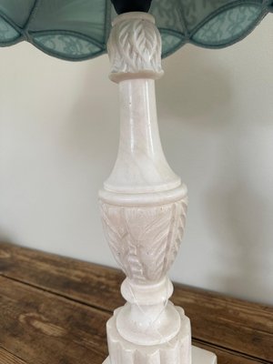 Vintage White Marble Lamp for sale at Pamono
