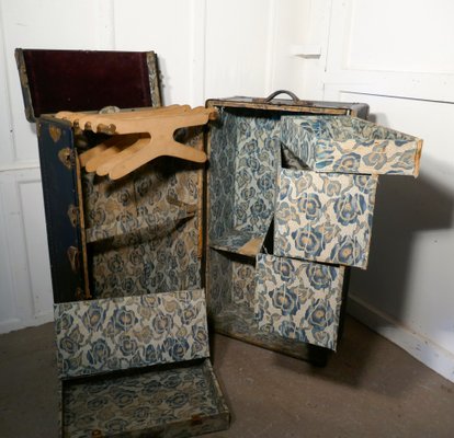 Fitted Steamer Trunk or Cabin Wardrobe from Excelsior, USA, 1890s