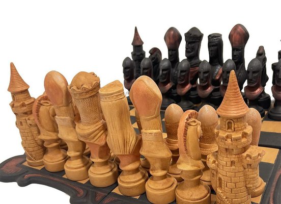 Medieval Venetian Period Gold and Silver Themed Chess Board