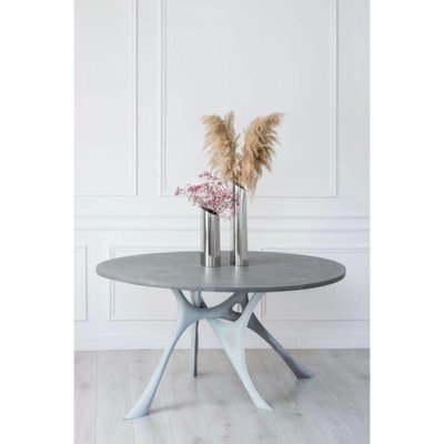Thermometallized Steel and Concrete Table by Zieta for sale at Pamono