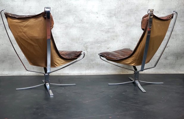 Falcon Chairs and Ottoman by Sigurd Ressell for Vatne M bler