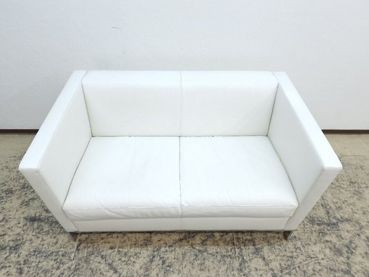 White leather two seater sofa sale