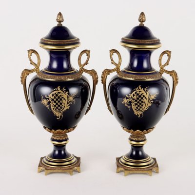 Set di 2 vasi decorativi metallo oro 35 cm MOHENJO 