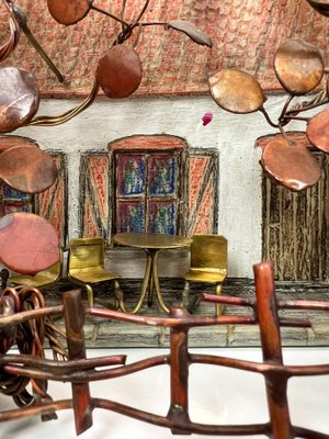 Vintage Copper and Brass Wall Art Sculpture by Daniel Dhaeseleer