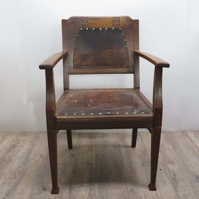 Antique Art Nouveau Wooden Armchair With Embellishments For At Antique Art Nouveau Wooden Armchair With Embellishments 1