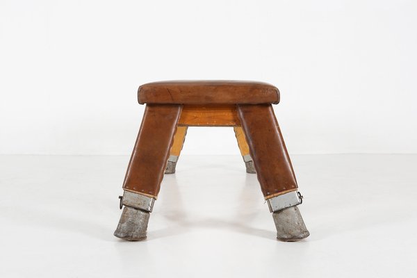 Industrial Leather Bench 1930s for sale at Pamono