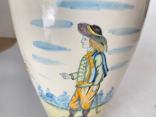 Sabot de salière en faïence français ancien Henriot Quimper, circa 1930
