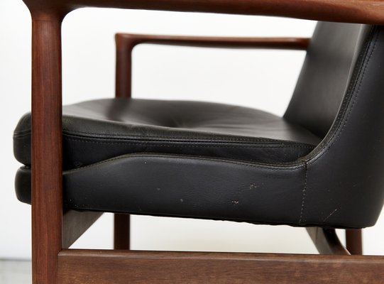 Mid Century Rosewood Armchair by Ib Kofod Larsen for Fr scher KG