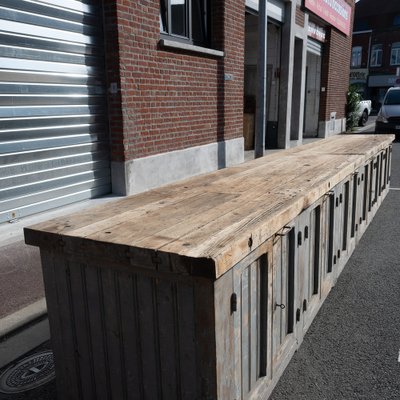 Large wooden work table deals