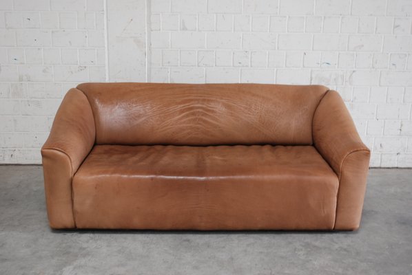 Vintage Ds 47 Cognac Neck Leather Three Seater Sofa From De Sede