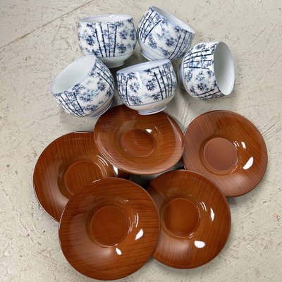 Set di 5 ciotole da tè in ceramica giapponese - HASAMI