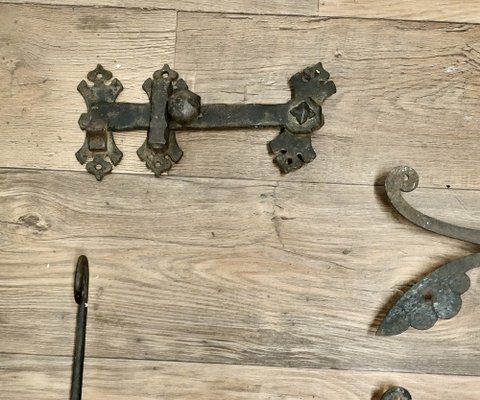 Early 19th Century Double Castle Door Hinges, Set of 11 for sale