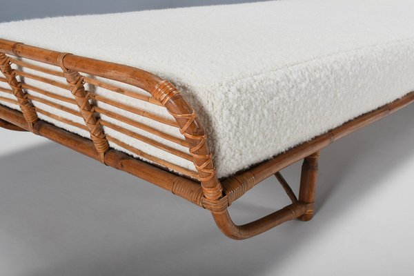 Tagesbett aus Bambus & Rattan in Boucl, Italien, 1960er bei Pamono kaufen