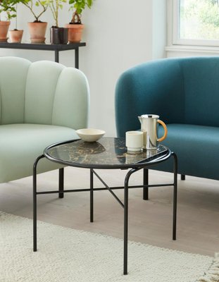 Steel sale blue couch