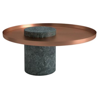 Low Indian Green Marble Gu ridon Table by Sebastian Herkner for
