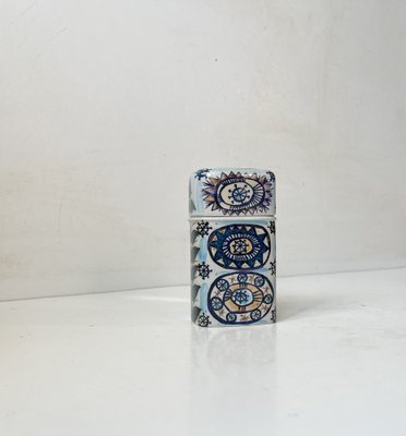 cigarette jar Faience Cigarette Jar by Marianne Johnson for Royal Copenhagen, 1960s for  sale at Pamono