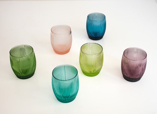 Murano Glass Tumblers, Toscana Drinking Glasses, Made in Italy