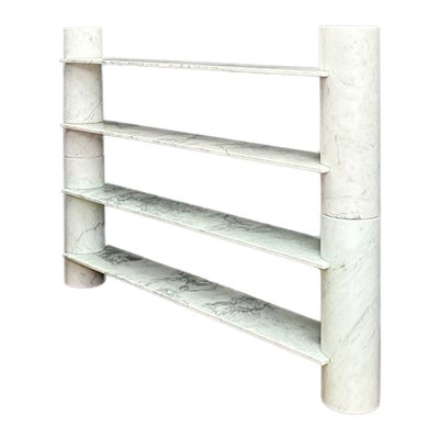 White marble bookcase discount