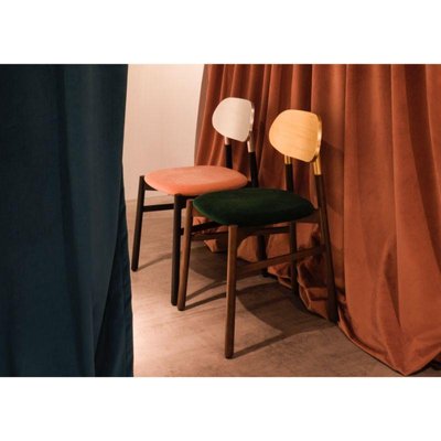 Pamono von Gelb Stühle Colé Caneletto, Italia, Gepolsterte Set bei 4er kaufen in Bokken