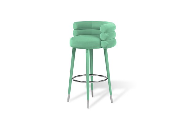 Mint Green Betty Bar Stool Buy Soft Velvet Mid Grey Hamilton