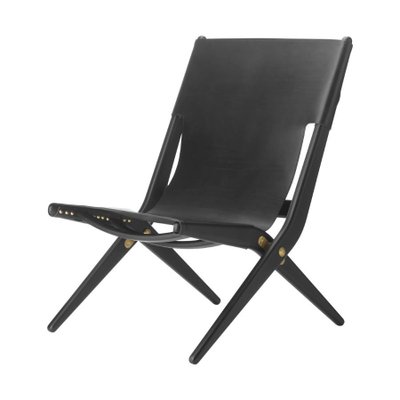 Chair Bench Lina Leather Folding Chair Black Stained Oak And Black