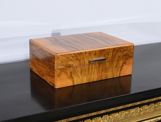 Walnut Veneer Cigar Box from Lemaire, Paris, 1920s for sale at Pamono