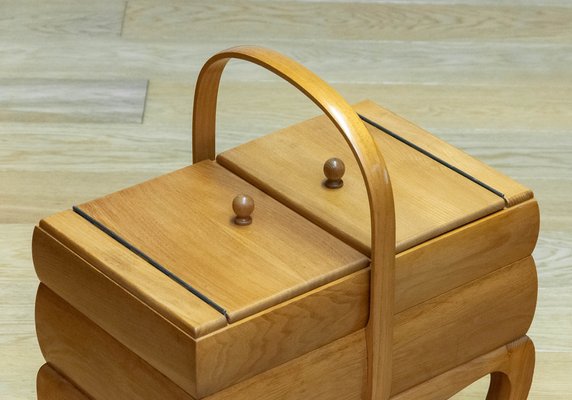 Nähkästchen aus Ulmenholz, Schweden, 1950er bei Pamono kaufen